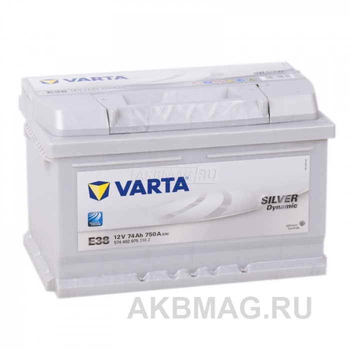 Varta SD(E38) 74 R+ (574 402 075) низкий