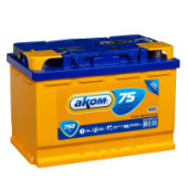 Аккумулятор АКОМ 75R 75Ач 750А обр. пол. Аккумулятор АКОМ 75R 75Ач 750А обр. пол.