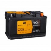 Аккумулятор RUNNER AGM 80R RK800 80Ач 800А обр. пол.